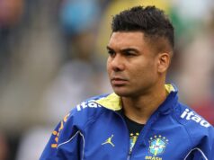 Verdikt Casemiro a Cunha vydaný brazílskymi médiami ako ohrozené miesto hviezdy Man Utd Casemiro reaguje počas priateľského futbalového zápasu medzi Brazíliou a Chorvátskom na Camping World Stadium v Orlande na Floride 31. marca 2026.