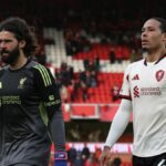 Alisson Becker z Liverpoolu a Virgil van Dijk