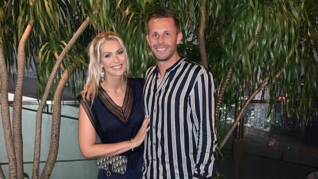 Gylfi Sigurdsson s manželkou Alexandrou Iversdottir