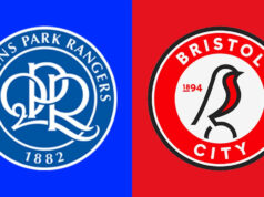 Výber štatistík: QPR v Bristol City BBC Sledujte banner svojho tímu na čiernom pozadí