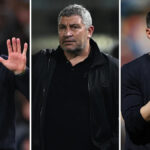 Cesc Fabregas a Osian Roberts oslavujú povýšenie Como 1907 do Serie A v roku 2024.