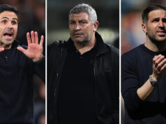 Walesan, ktorý ovplyvnil európsku trénerskú elitu Cesc Fabregas a Osian Roberts oslavujú povýšenie Como 1907 do Serie A v roku 2024.