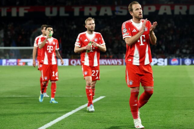 Hráči Bayernu vyzerali sklamaní napriek tomu, že sa vrátili do nerozhodného stavu (Getty)