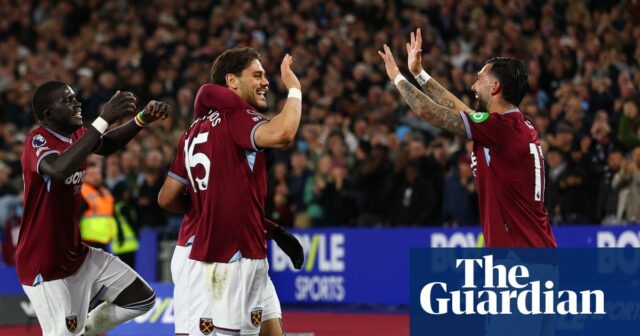 West Ham dvakrát zdvojnásobil, aby porazil Wolves a dostal Spurs do zóny zostupu | Premier League
