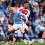 William Saliba cítil bolesť z prehry s Manchestrom City – víťaza strelil Erling Haaland – a verí, že Arsenal bude potrebovať päť víťazstiev z piatich, aby získal titul v Premier League.