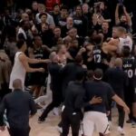 Víťazstvo Minnesoty Timberwolves v play off nad Denverom Nuggets sa v sobotu skončilo chaosom