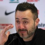 Hlavný tréner Roberto De Zerbi z Olympique de Marseille hovorí po zápase Francúzskeho pohára medzi Olympique de Marseille a Stade Rennais na Orange Velodrome 3. februára 2026 v Marseille vo Francúzsku.