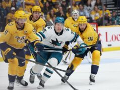 Žraloci prekonali Predators v zápase Západnej konferencie NHL: San Jose Sharks v Nashville Predators