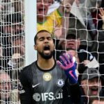 Robert Sanchez po inkasovaní proti Nottinghamu Forest.