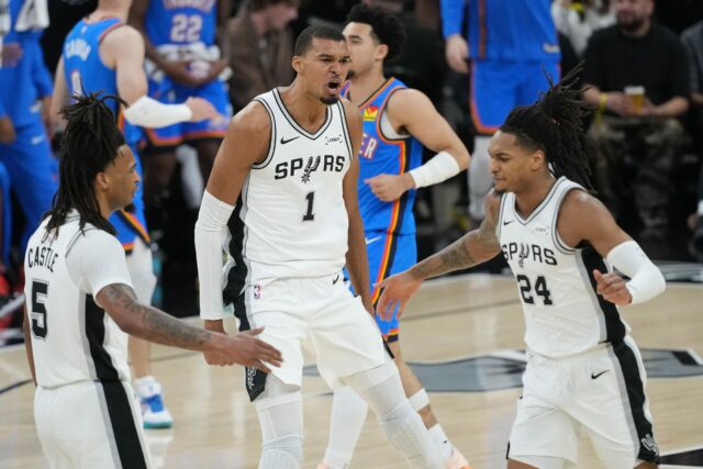 NBA dnes skóruje Victor Wembanyama Spurs vs Thunder Game 4 Západné finále play-off NBA