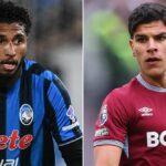 Ederson z Atalanty oslavuje svoj gól počas zápasu Serie A medzi Milánom a Atalantou na Stadio Giuseppe Meazza 20. apríla 2025 v Miláne v Taliansku.