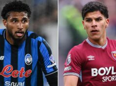 7 dnešných prestupových klebiet: výhodná dohoda Man Utd, vstup Arsenalu do pretekov, riešenie Isaka Liverpoolu Ederson z Atalanty oslavuje svoj gól počas zápasu Serie A medzi Milánom a Atalantou na Stadio Giuseppe Meazza 20. apríla 2025 v Miláne v Taliansku.