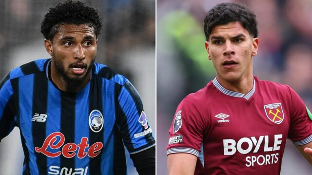Ederson z Atalanty oslavuje svoj gól počas zápasu Serie A medzi Milánom a Atalantou na Stadio Giuseppe Meazza 20. apríla 2025 v Miláne v Taliansku. 
