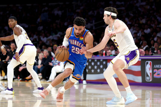 3. zápas play-off NBA Ajay Mitchell Thunder vs Lakers