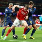 Viktor Gyokeres v utorok večer skvele držal loptu v Emirates, keď Arsenal porazil Atletico Madrid a dostal sa do finále Ligy majstrov.