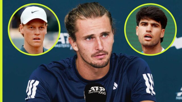 Alexander Zverev po kontroverzných komentároch vydáva nové poradie Jannika Sinnera a Carlosa Alcaraza
