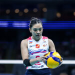 Creamline Cool Smashers' počas zápasu na PVL All-Filipino Conference.