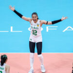 Angel Canino z La Salle Lady Spikers počas zápasu proti NU Lady Bulldogs vo finále ženského volejbalového turnaja UAAP sezóny 88.