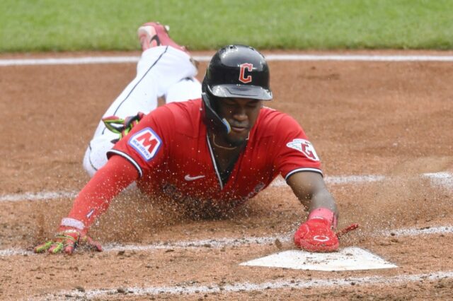 Angel Martinez pomáha Guardians zhromaždiť sa okolo Reds MLB: Cincinnati Reds v Cleveland Guardians