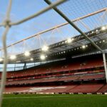 Celkový pohľad na Emirates Stadium pred zápasom Premier League medzi Arsenalom a Aston Villou.