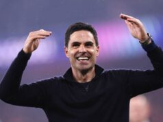 Arsenal môže začať oslavu titulu vo West Hame a dať do pohotovosti oslavnú políciu Mikel Arteta. oslavuje výhru