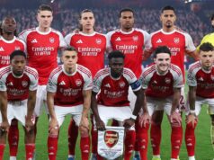 Arsenal sníva o XI v budúcej sezóne ako rozhodnutie Gyokeresa, meno nového kapitána a 60 miliónov libier hviezdnych podpisov Skupinová fotografia tímu Arsenal počas semifinálového zápasu druhej ligy UEFA Ligy majstrov 2025/26 medzi Arsenal FC a Atletico de Madrid na štadióne Arsenal 5. mája 2026 v Londýne v Anglicku.
