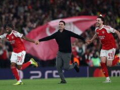 Arsenal vs PSG je súboj kontrastov s oveľa hlbším významom Boli tam radostné oslavy, keď sa Arsenal dostal do svojho prvého finále Ligy majstrov od roku 2006 (Getty)