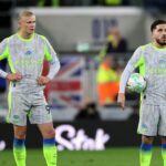 Erling Haaland a Rayan Cherki z Manchestru City