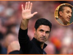Arteta odporučil Nevillovi, aby sa sústredil na obranu proti PSG Arteta odporučil Nevillovi, aby sa sústredil na obranu proti PSG