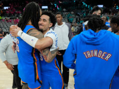 Bench posilňuje Thunder za Spurs v hre 3 OKC Thunder Jaylin Williams Jared McCain vs. 3. zápas play-off NBA Spurs
