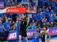 Blok Luku Korneta je jedným z tých, ktoré si Spurs budú vychutnávať ešte dlho Luke Kornet blokuje play-off NBA Isaiah Hartenstein 7 Spurs vs Thunder