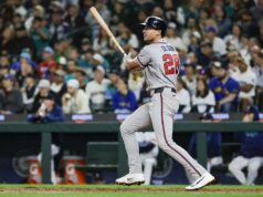 Braves potopí Mariners na deviatej zmene HR Matta Olsona MLB: Atlanta Braves v Seattle Mariners