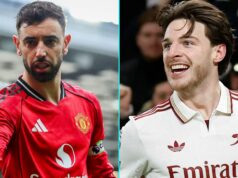 Bruno Fernandes porazí po FWA gongu Declana Ricea a stane sa ‚PFA Player of the Year‘ Bruno Fernandes porazí po FWA gongu Declana Ricea a stane sa 'PFA Player of the Year'