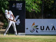 Bucay poháňa La Salle k samostatnému vedeniu golfu UAAP Perry Bucay odpaľuje —UAAP MEDIA