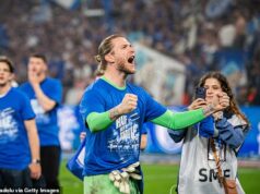 Bývalý flop z Liverpoolu oslavuje postup z druhej ligy, keď očarujúca manželka odhalila, že bol blízko k ODSTÚPENIE hry po nočnej more Ligy majstrov Loris Karius zažil konečné vykúpenie po tom, čo pomohol svojej strane k postupu