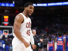 Cavaliers rozdrvia Pistons v hre 7, postup proti Knicks 7. zápas play-off NBA Donovan Mitchell Cavaliers vs Pistons