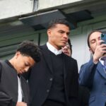 Bývalý hráč Chelsea Thiago Silva počas zápasu Premier League medzi Chelsea a Nottinghamom Forest na Stamford Bridge.