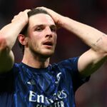 Declan Rice počas zápasu Arsenalu