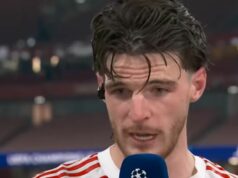 Declan Rice prepustil Chelsea po tom, čo Arsenal porazil Atletico Madrid a upevnil si tak konečné miesto v Lige majstrov Declan Rice hovorí pre Prime Video