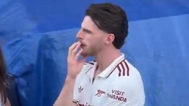 Declan Rice vyzerá sklamane