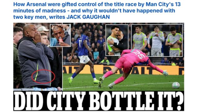 Degradácia fanúšikov Man City bola potvrdená, keď otázka o titule Arsenalu kričala, ale nebola zodpovedaná
