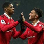 Marcus Rashford a Jadon Sancho hrajúci za Manchester United