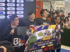 Dwight Ramos dúfa, že japonská B.League Manila zabalí zápasy MOA Areny Komisár PBA Willie Marcial, výkonný riaditeľ B.League Nao Okamoto, Dwight Ramos a Ryan Gregorio z SBP počas začiatku týždňa japonskej B.League v Manile