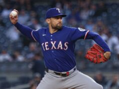 Eso Rangers Nathan Eovaldi zastavil päťzápasovú sériu Yankees MLB: Texas Rangers v New York Yankees