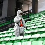 Európski basketbaloví giganti Panathinaikos dezinfikovali svoj štadión po tom, čo tam vyhrali krutí rivali Olympiacos veľké finále