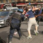 Fanúšikovia PSG sa dostali do konfliktu s poriadkovou políciou a zapálili, keď Arsenal prehral finále Ligy majstrov