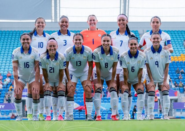 Filipínsky set pre priateľov vs americké kluby Filipínsky ženský futbalový tím známy ako Filipíny pred zápasom proti Uzbekistanu na Ázijskom pohári žien AFC.