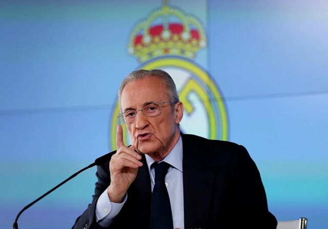 Florentino Perez oznamuje 500-stranový spis Negreiru pre UEFA
