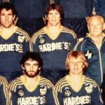 Chris Phelan (v strede) vyhral dve premiéry v slávnej časti Parramatta Eels v 80. rokoch