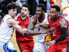 Ginebra opäť porazila Rain or Shine a vedie v semifinále 2:1 Scottie Thompson Justin Brownlee Barangay Ginebra vs Rain or Shine Game 3 semifinále PBA